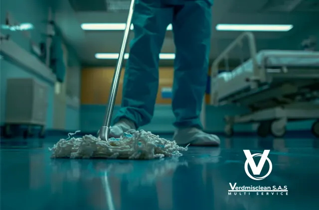 Limpieza de pisos en espacios sanitarios